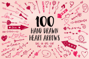 100 Hand Drawn Heart Arrow: A Versatile Creative Asset for Designers and Entrepreneurs