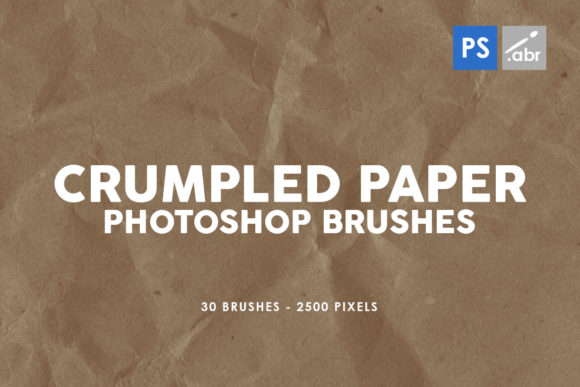 30 Crumpled Paper PS Stamp Brushes Vol.1