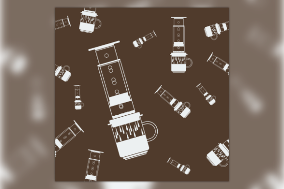Aeropress Coffee Maker Seamless Pattern: A Modern Design Asset for Creatives and Businesses