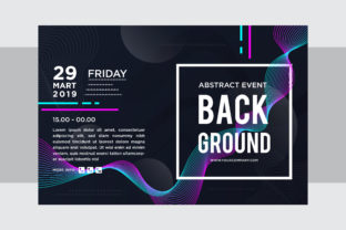Black Colorful Line Poster Horizontal: A Modern Design Template for Events and Advertising