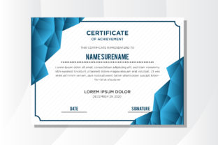 Certificate Blue Polygon Horizontal: A Modern Design for Professional and Creative Needs