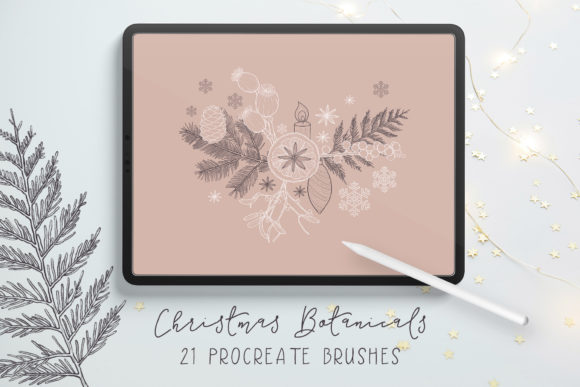 Christmas Botanicals Procreate Brushes for Creative Holiday Designs