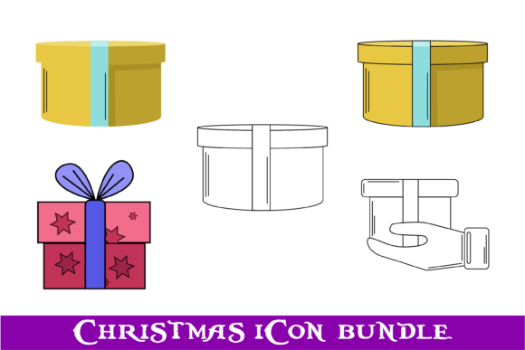 Christmas Icon Gift Shape for Creative Projects