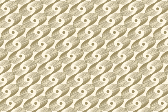Circle Line Pattern Letter S Gold Design Overview
