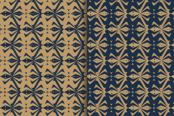 Dark Blue Brown Seamless Pattern