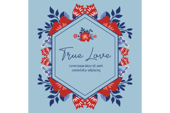 Elegant True Love Greeting Card Design
