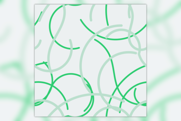 Green Curved Lines Seamless Pattern