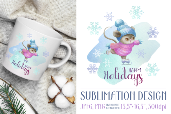 Happy Holidays Sublimation Design