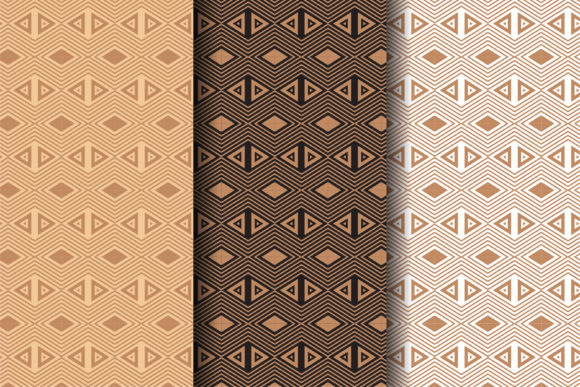 Line Triangle Brown Geometric Pattern