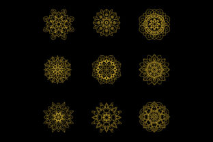 Mandala 15: A Golden Design Asset for Creative and Commercial Projects