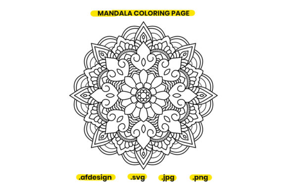 Mandala Coloring Page Design 08: A Versatile Digital Asset for Creatives and Entrepreneurs