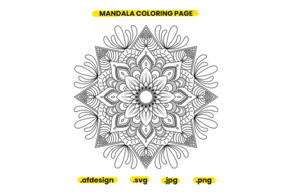 Mandala Coloring Page Design 16: A Versatile Digital Asset for Creative and Practical Applications