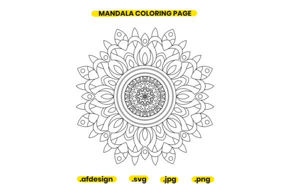 Mandala Coloring Page Design 24
