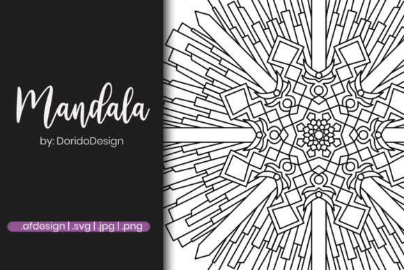Mandala Sword Illustration for Coloring: A Versatile Digital Design for Creative Projects