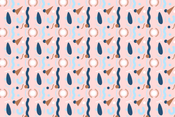 Memphis Pattern Pastel Color Pink