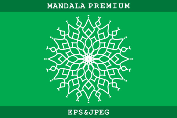 Ornament Mandala Icon in Green