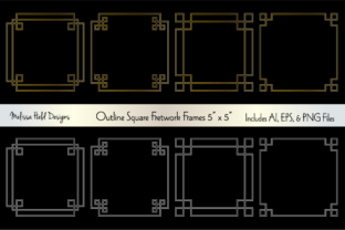 Outline Square Fretwork Frames