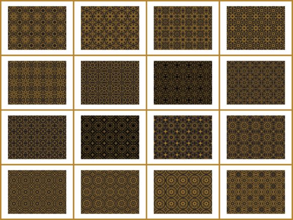 Pattern Gold Bundes 16 Ornament