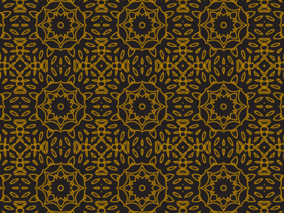 Pattern Gold Circles and Stars Design