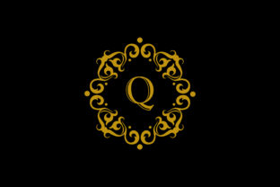 Q Letter Emblem Gold: A Versatile and Elegant Calligraphic Design