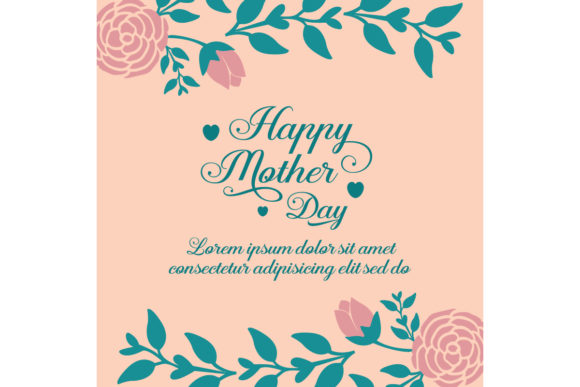Rose Flower Frame for Happy Mother Day