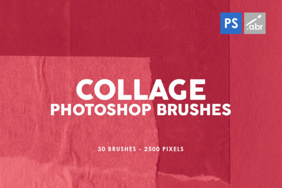 Unlocking Creativity with 30 Paper Collage PS Stamp Brushes Vol.1: A Must-Have for Digital Artists and Designers