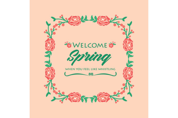 Vintage Welcome Spring Poster Design