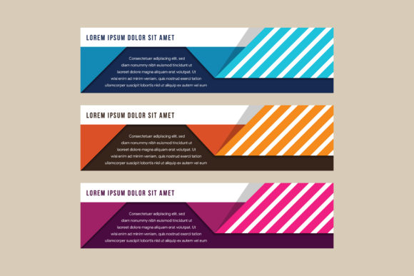 White Pattern Diagonal Horizontal Banner